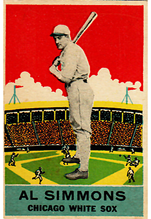 1933 Delong Al Simmons & Harold Pie Traynor Baseball Cards (2)