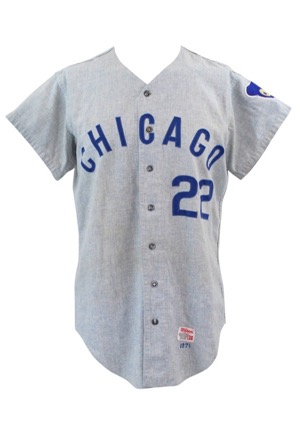 1971 Paul Popovich Chicago Cubs Game-Used Road Flannel Jersey (Graded 9)
