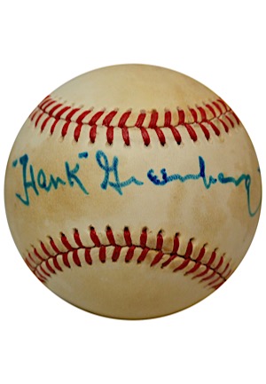 Hank Greenberg Single-Signed OAL Baseball (JSA)