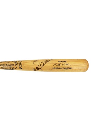 1975 Billy Williams Oakland As Game-Used & Dual-Autographed Bat (JSA • PSA GU 8)