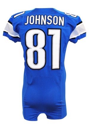 2012 Calvin "Megatron" Johnson Detroit Lions Game-Used Home Jersey
