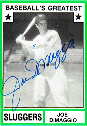 Joe DiMaggio Autographed Superstar & Baseball Greats Baseball Card (JSA)