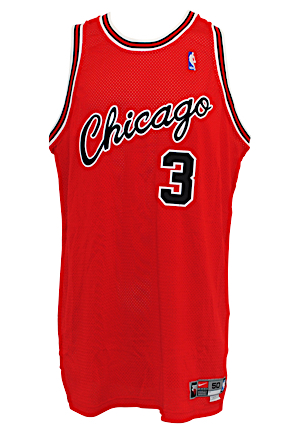 2003-04 Tyson Chandler Chicago Bulls Game-Used & Autographed TBTC Home Jersey (JSA)
