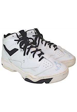 Byron Scott Los Angeles Lakers Game-Used & Dual-Autographed Sneakers (JSA)