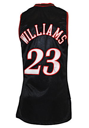 2006-07 Lou Williams Philadelphia Sixers Game-Used & Autographed Road Jersey (JSA)