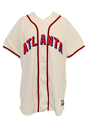 5/13/2014 Evan Gattis Atlanta "Black Crackers" Braves Game-Used & Autographed TBTC Home Jersey (JSA • MLB Authenticated)