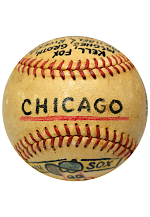 1954 Chicago White Sox Game-Used & Painted OAL Baseball (Family Provenance)