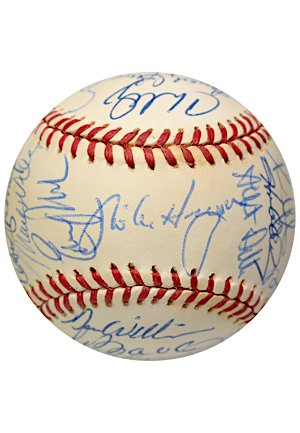 1995 Cleveland Indians Team-Signed OAL Baseball (JSA • Player LOA)