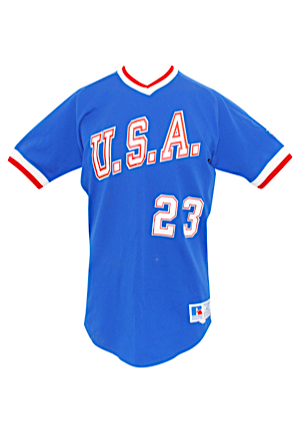 1987 Jim Poole Team USA Game-Used Pan American Games Jersey (Poole LOA)