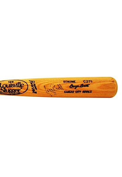George Brett Kansas City Royals Autographed Signature Modle Display Bat (JSA)