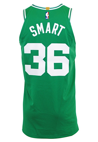 2017-18 Marcus Smart Boston Celtics Game-Used Road Jersey (Jo Jo White Armband)