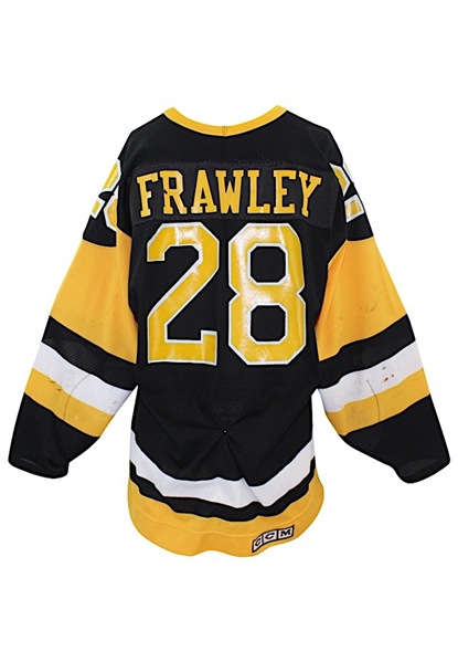 1987-88 Dan Frawley Pittsburgh Penguins Game-Used Road Jersey