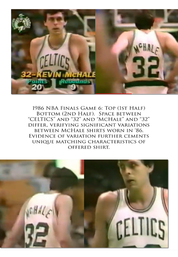 KEVIN McHALE  Boston Celtics 1984 Throwback NBA Basketball Jersey