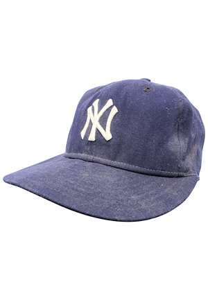 1980s New York Yankees Game-Used & Autographed Cap Attributed To Rickey Henderson (JSA)