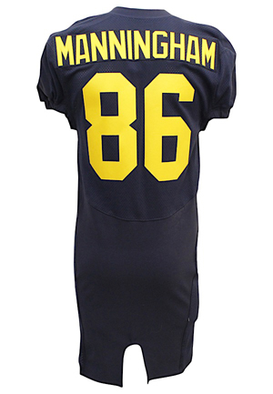 2007 Mario Manningham Michigan Wolverines Game-Used Rose Bowl Jersey