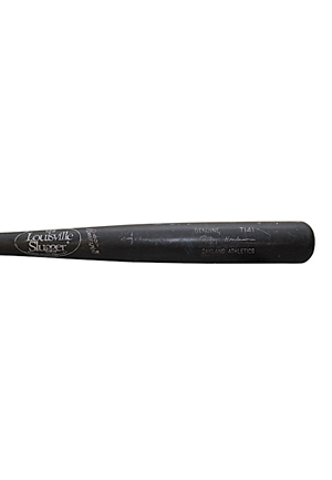 Early 1990s Rickey Henderson Oakland As Game-Used & Autographed Bat (JSA • PSA/DNA GU8)