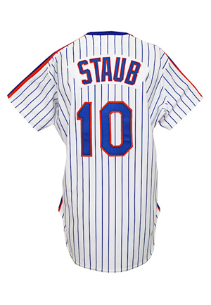 1985 Rusty Staub New York Mets Game-Used & Autographed Home Jersey (JSA • Graded 10)