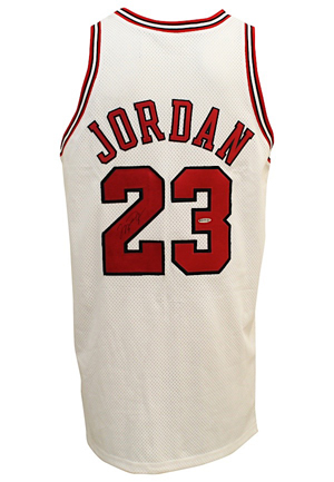 1997-98 Michael Jordan Chicago Bulls Game-Used & Autographed Home Jersey (JSA • UDA Hologram • Championship Season • MVP Season)