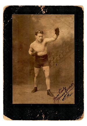 1901 Young Corbett II Single-Signed B&W Photo