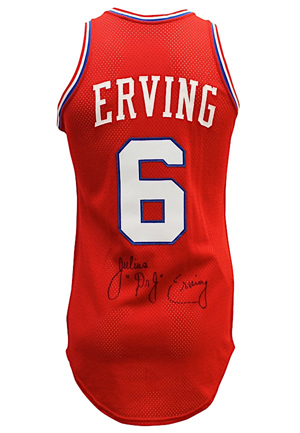 Early 1980s Julius Erving Philadelphia 76ers Game-Used & Autographed Jersey (JSA • Clubhouse Auto)