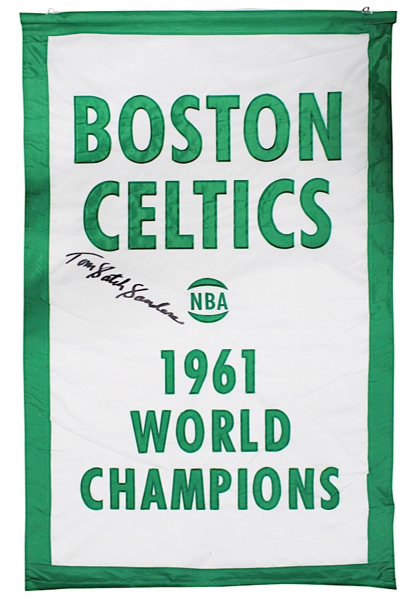 Lot Detail - 1961 Sach Sanders Boston Celtics Single-Signed Large