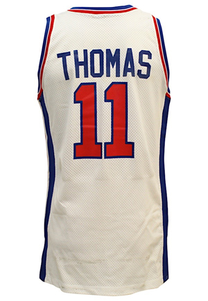 1993-94 Isiah Thomas Detroit Pistons Game-Used Home Jersey