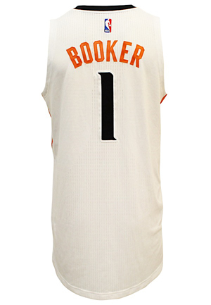 2015-16 Devin Booker Phoenix Suns Game-Used Rookie Home Jersey