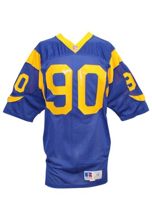 1990s Sean Gilbert Los Angeles Rams Game-Used & Autographed Home Jersey (JSA)