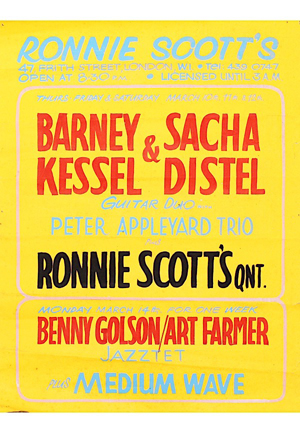 1960s-80s Barney Kessel Oversized Original Concert Posters (5)