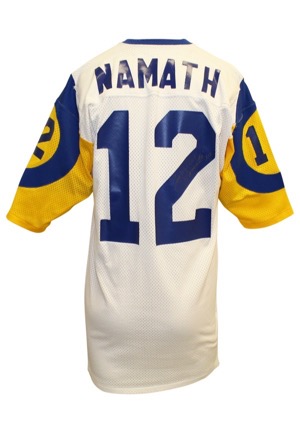 1977 Joe Namath Los Angeles Rams Game-Issued & Autographed Road Jersey (JSA)
