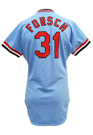 1982 Bob Forsch St. Louis Cardinals Game-Used & Autographed Road Jersey (JSA • Graded 10)