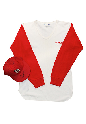 Ozzie Smith St. Louis Cardinals Game-Used & Autographed Cap & Undershirt (2)(JSA)