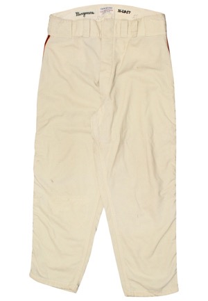 1957 Joe Margoneri New York Giants Game-Used Home Flannel Pants (Repair)
