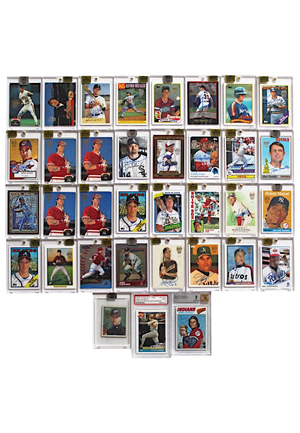 Large Grouping Of Baseball Autographed Cards Including Carlton, Bench, Glavine, Maddux & Many More (35)(JSA)