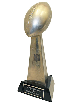 San Francisco 49ers "Five Time World Champions" Vince Lombardi Trophy