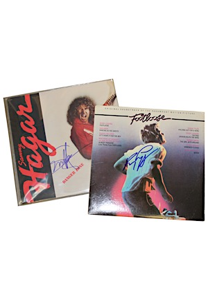 Sammy Hagar "Danger Zone" & Kenny Loggins "Footloose" Autographed Albums (2)(JSA • PSA/DNA)