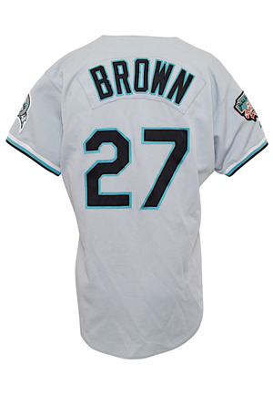 1997 Kevin Brown Florida Marlins Game-Used No-Hitter Road Jersey (Photo-Matched  & Graded 10 • Championship Season)