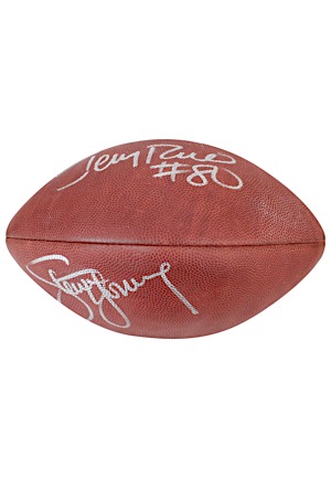 Jerry Rice & Steve Young Dual-Signed Wilson Official Football (JSA)
