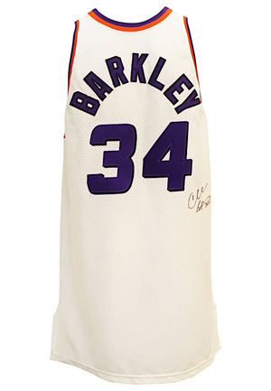 1994-95 Charles Barkley Phoenix Suns Game-Used & Autographed Home Jersey (JSA)