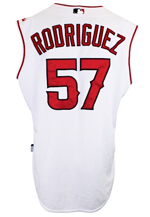 Circa 2008 Francisco Rodriguez Los Angeles Angels Game-Used Home Vest Jersey