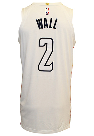 2017-18 John Wall Washington Wizards Game-Used "Rep The District" Alternate Jersey