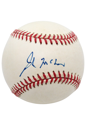 John McCain Single-Signed ONL Baseball (JSA)