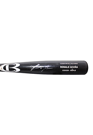 2017 Ronald Acuña Jr. Atlanta Braves Pre-Rookie Game-Used & Autographed Bat (JSA • PSA/DNA GU 8.5)