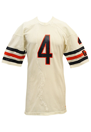 Late 1980s Jim Harbaugh Chicago Bears Game-Used Jersey (Likely Cut Off His Body By Training Staff)