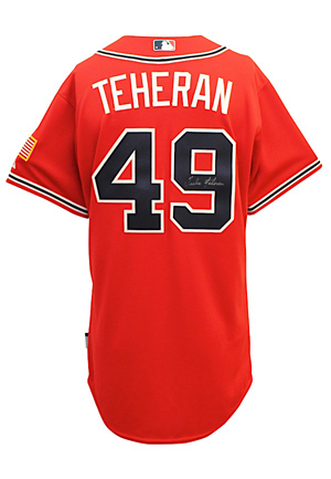 2015 Julio Teheran Atlanta Braves Game-Used & Autographed Military Day Jersey (JSA • MLB Authenticated)