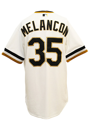 2015 Mark Melancon Pittsburgh Pirates Game-Used Sunday Alternate Home Jersey (MLB Authenticated)
