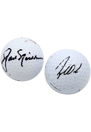 Tiger Woods & Jack Nicklaus Single-Signed Golf Balls (2)(JSA • PSA/DNA)