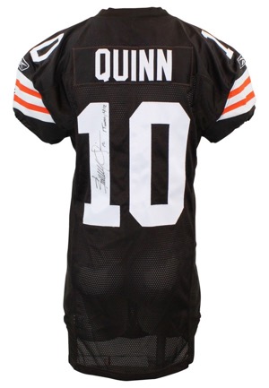 2007 Brady Quinn Cleveland Browns Game-Used & Autographed Road Jersey (JSA)