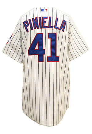 2007 Lou Piniella Chicago Cubs Manager-Worn & Autographed Home Jersey (JSA)