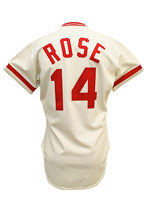 1984 Pete Rose Cincinnati Reds Game-Used & Autographed Home Jersey (JSA)